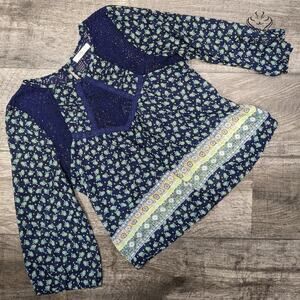 Love Fire Long Sleeve Lace Back Top Size S